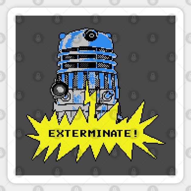 Time and Relative Pixels: Dalek Sticker by RiottDesigns